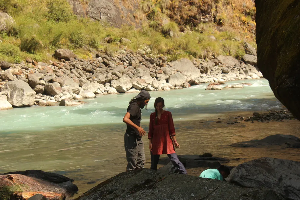 The glacial lake