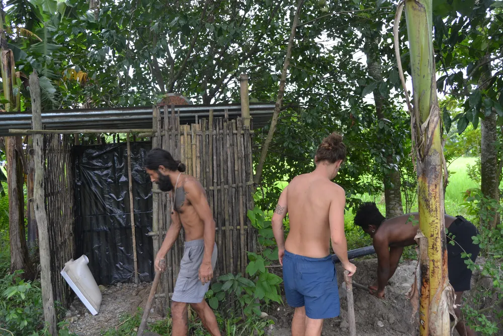 Building the toilets