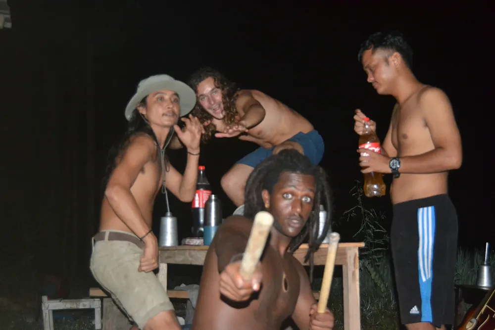 We party, we live happy