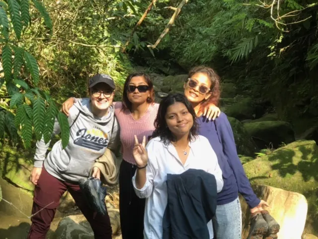 We hike around