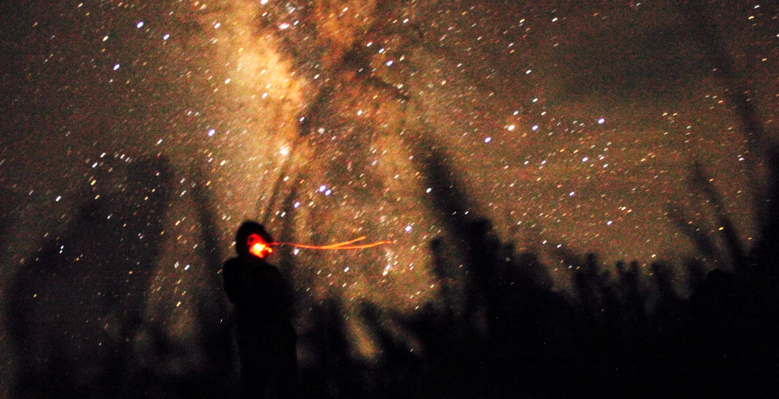 Under the night sky in the hills of Nepal